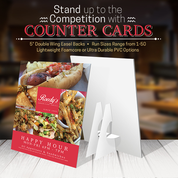 Counter Cards Printing Services