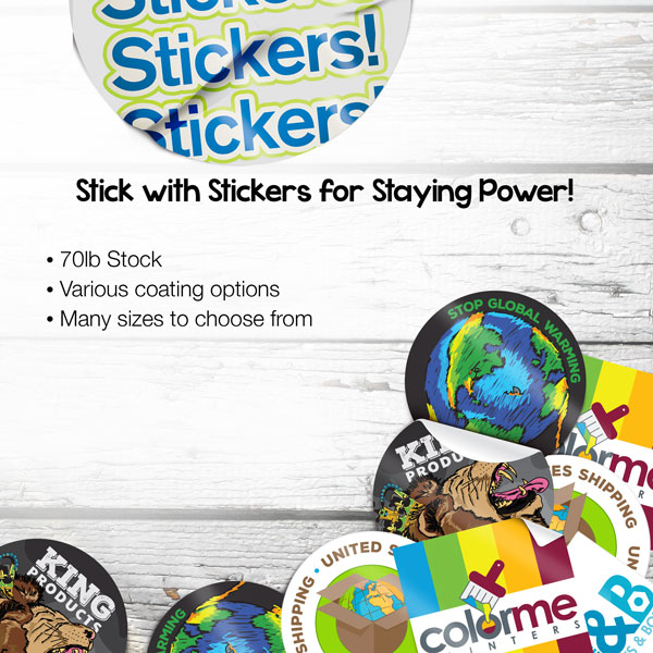 Custom Stickers for Branding and Advertising your products and Services