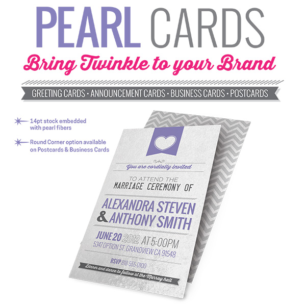 Pearl Metallic Business Cards Custom Printing